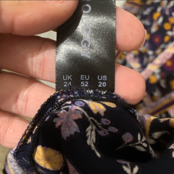 Anthology Fringed floral Tunic cover up size 20 - Picture 7 of 8